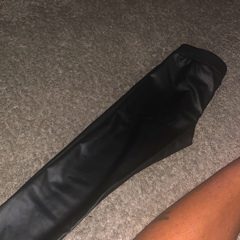 Girls leather leggings
